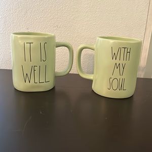 2 Rae Dunn “It is well with my soul” mugs.